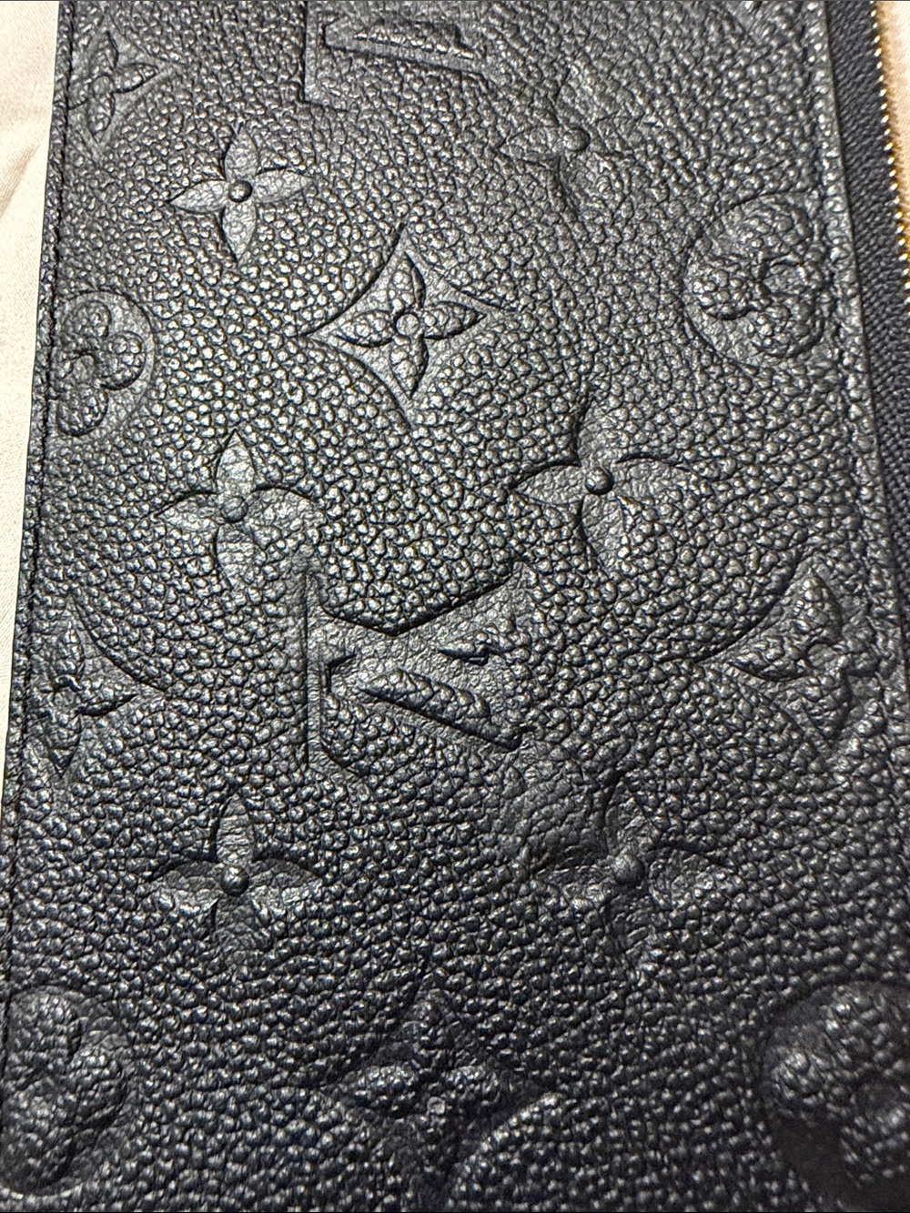 Louis Vuitton Black Embossed Monogram zip insert/card holder - Picture 7 of 15